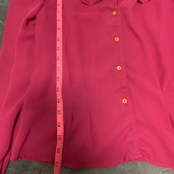 VINTAGE Ms. Paquette | Ruffle Collar Puff Shoulder Long Sleeve Button Up | L - Picture 5 of 11